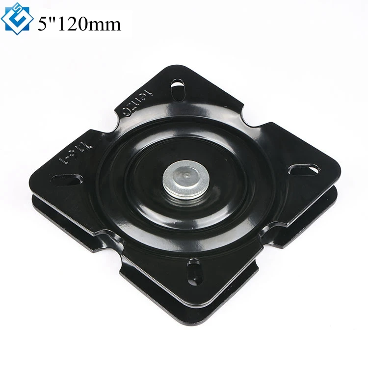 High Quality heavy duty 4.7 inch 120mm black 360 degree full ball bearing free rotating chair swivel base Turntable