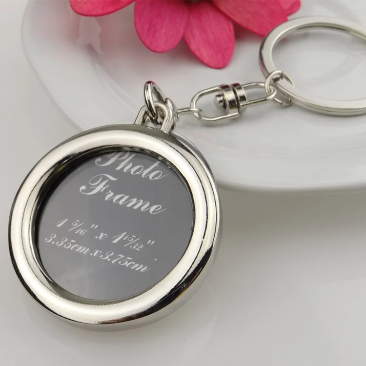 Factory outlet Different shape custom metal picture frame promotional sublimation luxury keychain