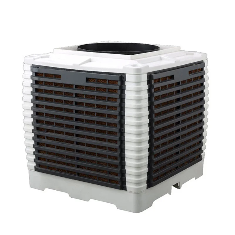 Mobile air conditioning industrial air cooler with water evaporative air cooler