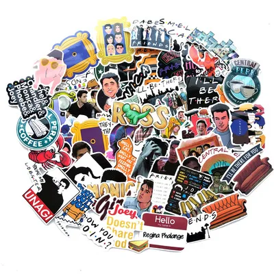 vsco 100pcs meme stickers Friends letter anime vinyl decal diy sticker for laptop Luggage gift scrapbooking