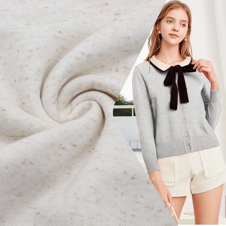 Fashion solid color knitted italian linen polyester shirt tops sweatshirt fabrics roll