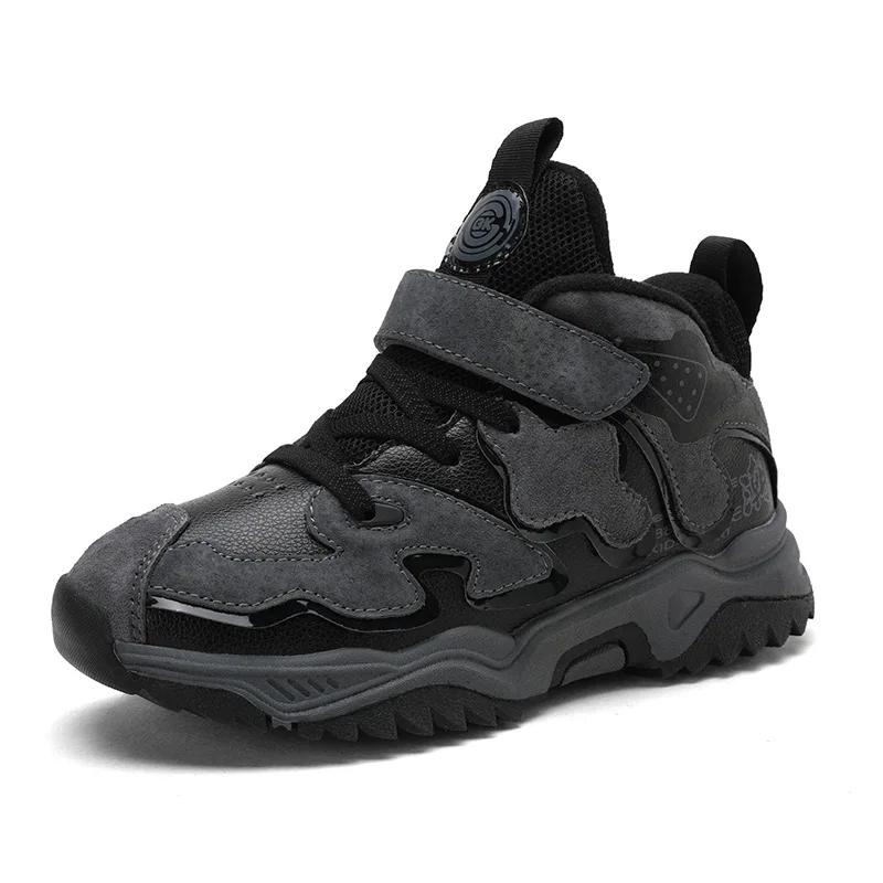 Спортивная обувь для мальчиков зимние детские кроссовки для прогулок плюшевые и утолщенные Нескользящие Детские хлопковые ботинки оптом