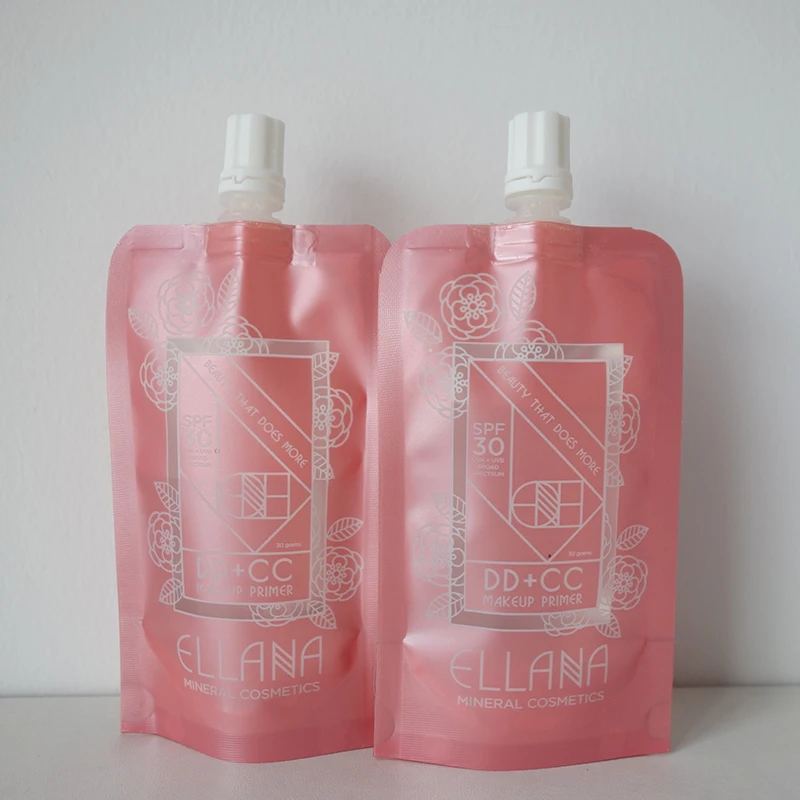 Custom Stand Up Foil Doypack Shampoo Pouch Packaging Bag Cosmetic Spout Pouch For Liquid