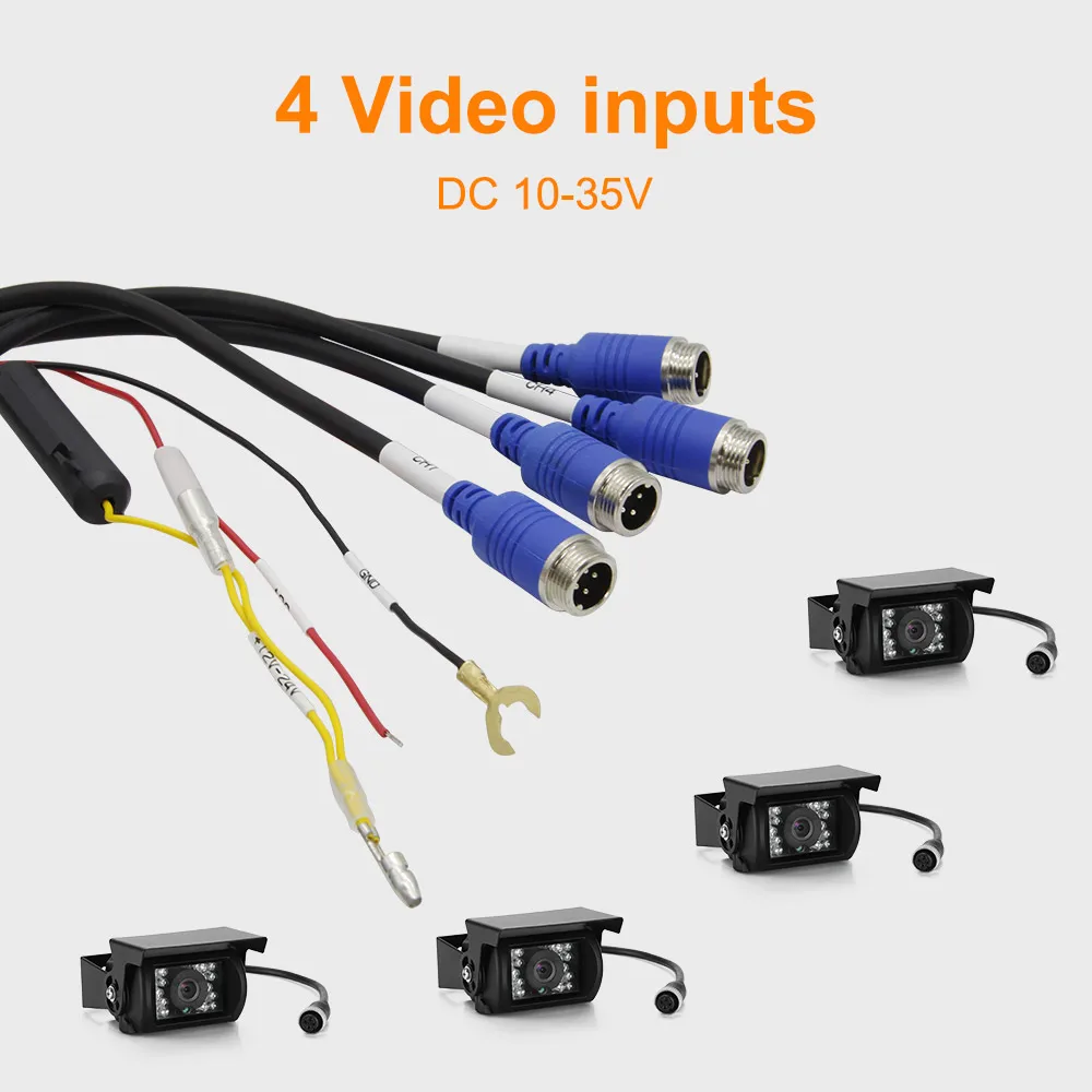 Прямая продажа с фабрики 9-дюймовый AHD 720P шины quad монитор для заднего вида сзади на приборной панели