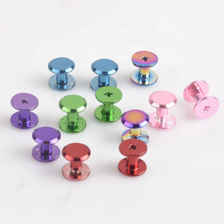 10mm Chicago Screw Notebook Colored Chicago Screws Custom for Belt Handbag