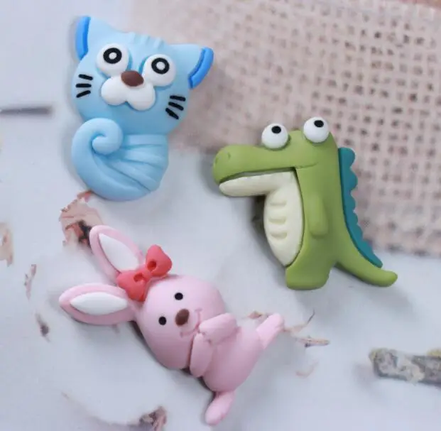 Manufacturer Resin Charms Supplier Crocodile Rabbit Resin Crafts Toys Cartoon Bears Flatback Cabochons