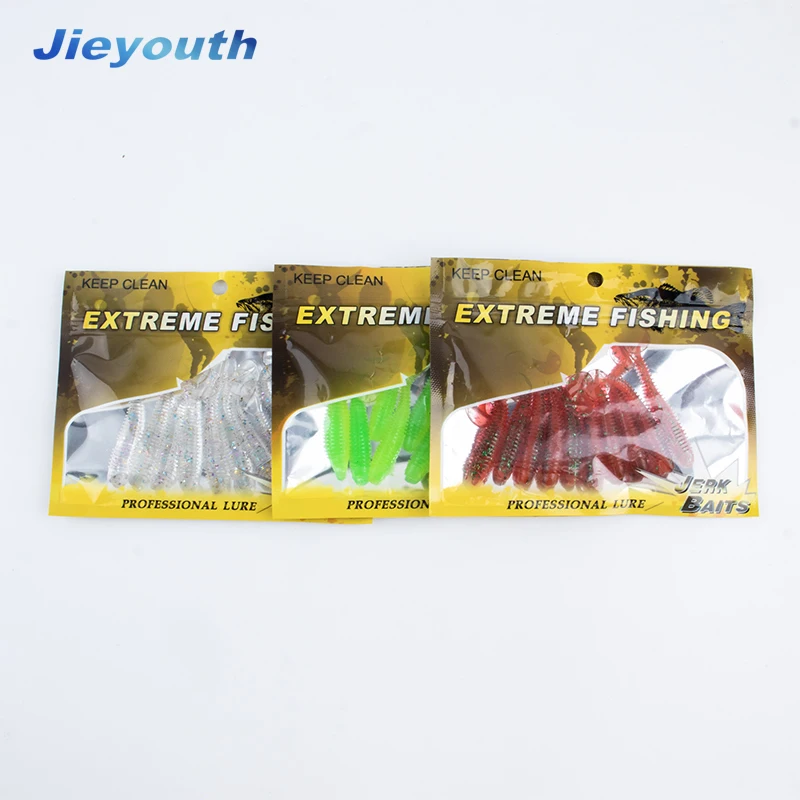 5.5cm 7cm 9cm 12cm paddle tail soft plastics bass Ribbed  lures t tail soft worm fishing lures saltwater freshwater fish bionic