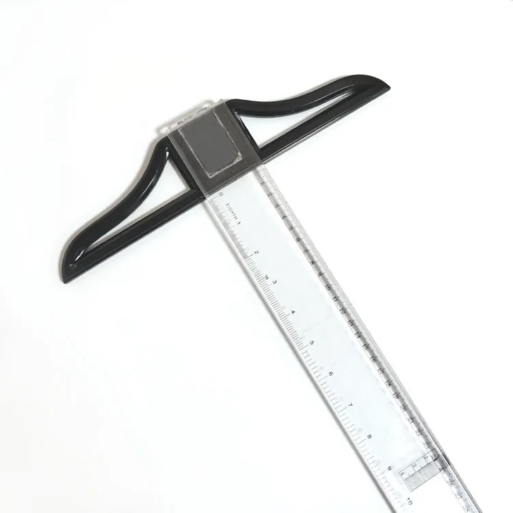 Clear Accurate Plastic Metric Removable T Shape Square Ruler 75cm Transparent Measuring Ruler T Square