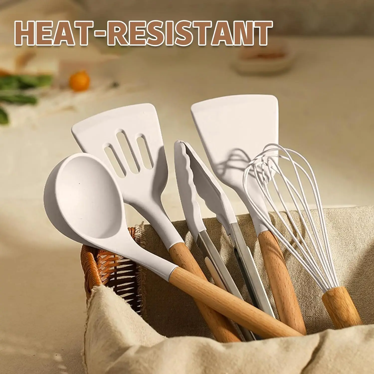 silicone cutlery set kitchenware set cookware kitchenware set Suitable for family dining