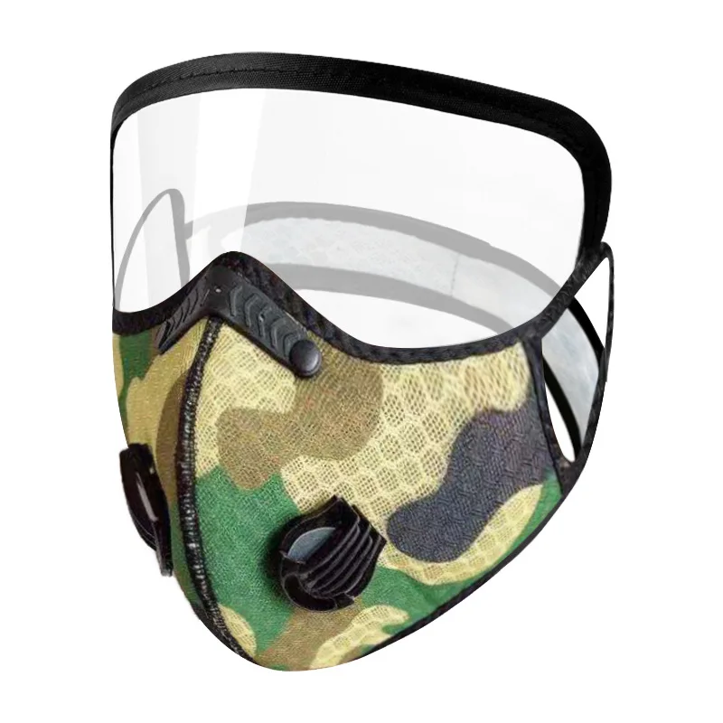 Facemask with Protective Shield Fashion Outdoor Cycling Masks and Eye Shield Sports Face Mask