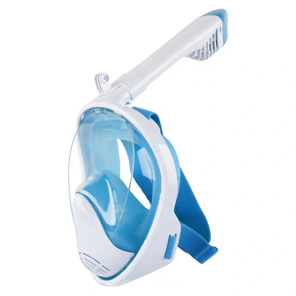 
Original Full Face Snorkeling and Diving Mask with 180 Panoramic Viewing - Longer Ventilation Pipe, Watertight, Anti Fog 