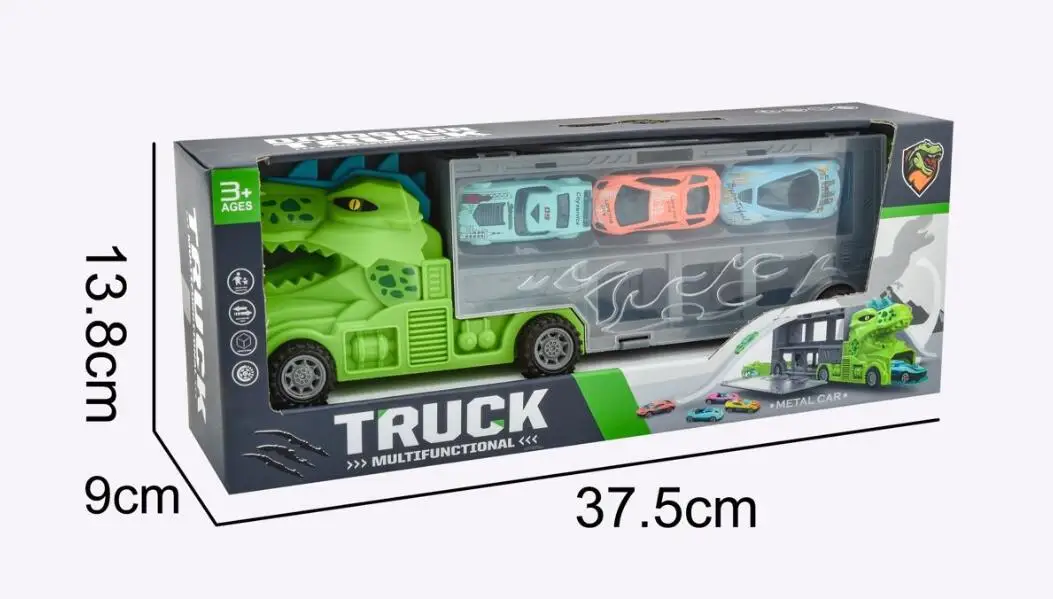 New portable catapult storage dinosaur head container truck hot toys for children