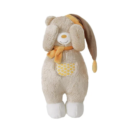 Covering eyes plush teddy bear toy for baby