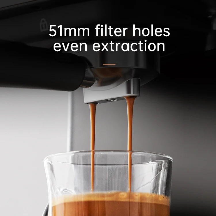 Hot sale 1.5L 20 Bar powerful with high pressure steam coffee machine Constant temperature extraction coffee maker