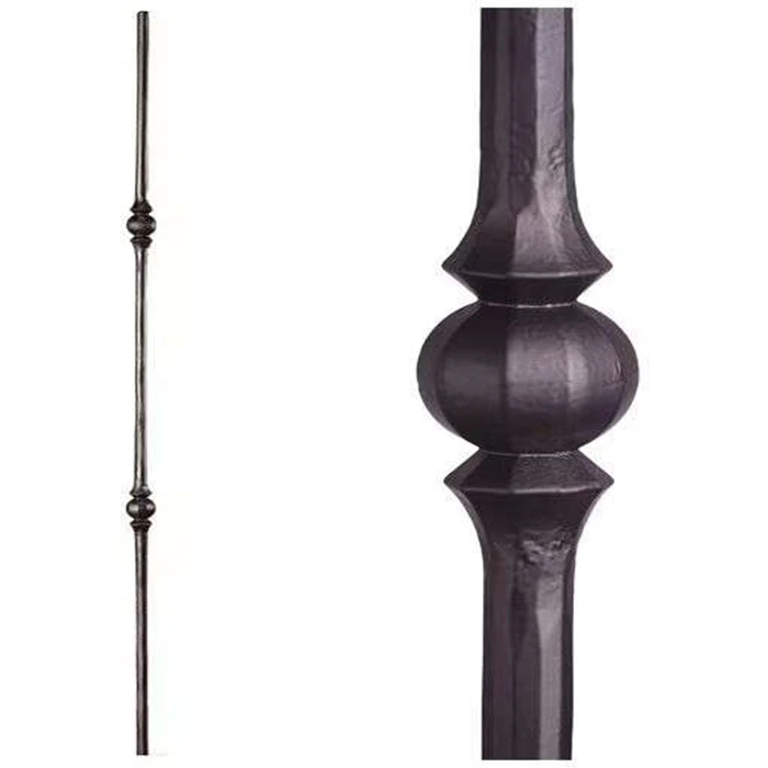China professional forged railing bar House Porch Railings Parts Decorative Fence Balusters Wrought Iron Railings