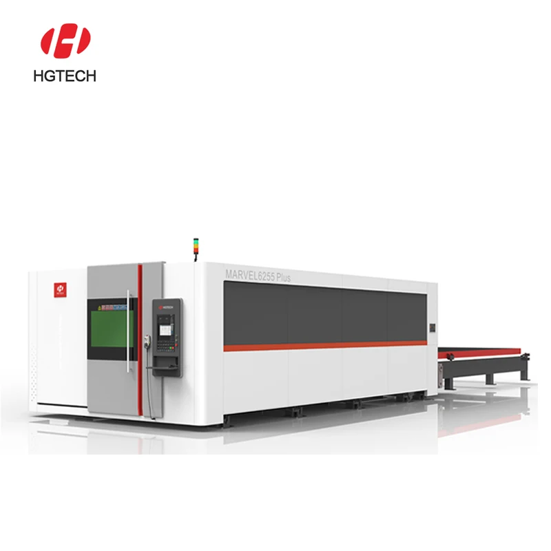 China HGTECH Laser Cutting Machine 6000W 8KW 12KW 20000W Price/CNC Fiber Laser Cutter Sheet Metal