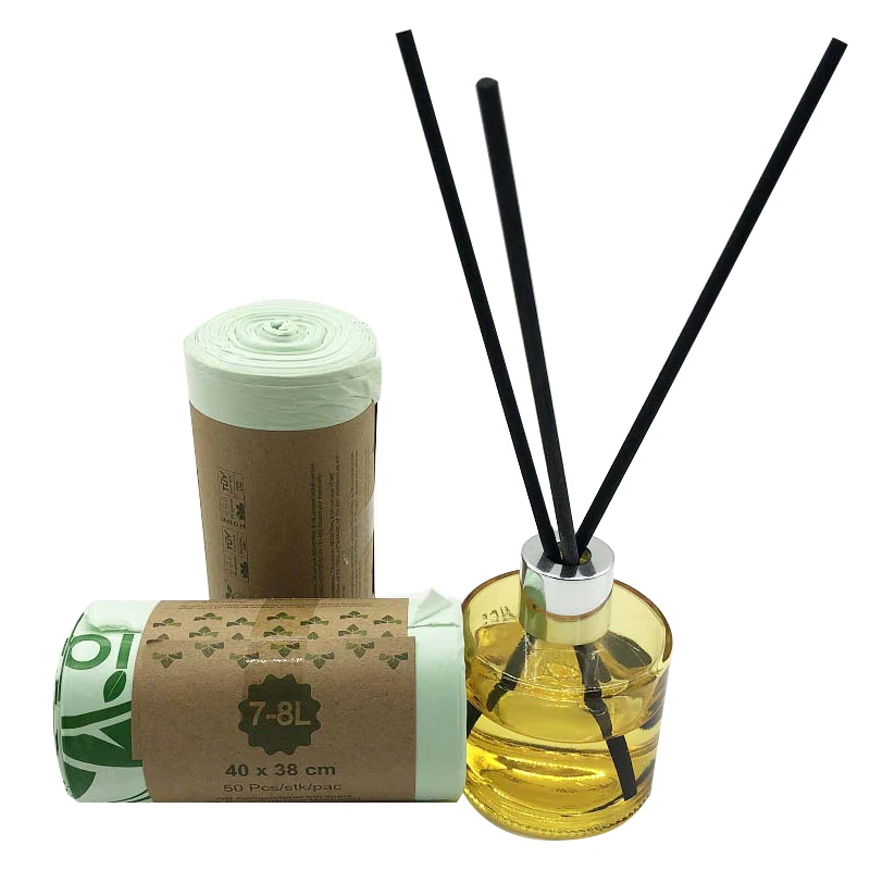 bio degradable compostable PLA cornstarch bin liner can garbage waste bags for home office