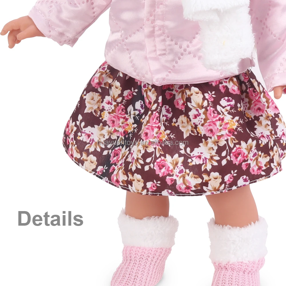 New Arrival 16 inch Realistic Fashion Doll Toy For Girls Dress Up Simulated High Quality Vinyl Fabric Body Factory Kids Gift