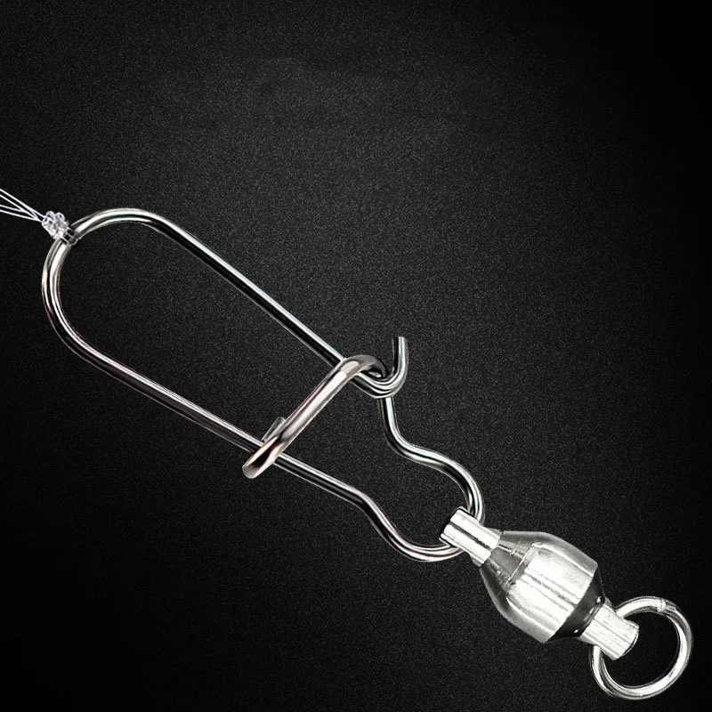 TOPIND Fishing Tackle Ball Bearing Swivel with Nice Snap