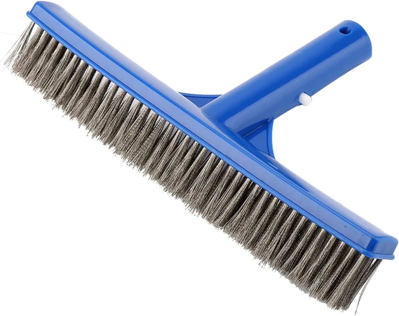 Factory wholesale swimming pool cleaning tools blue 10 inch plastic steel wire pool brush