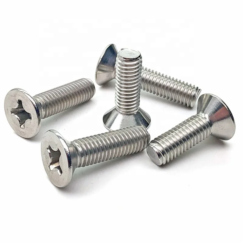 M2.5 M3 M4 M5 M6 M8 Stainless Steel Phillips Machine Teeth Flat Head Drilling China Trade Auto Parts Screw