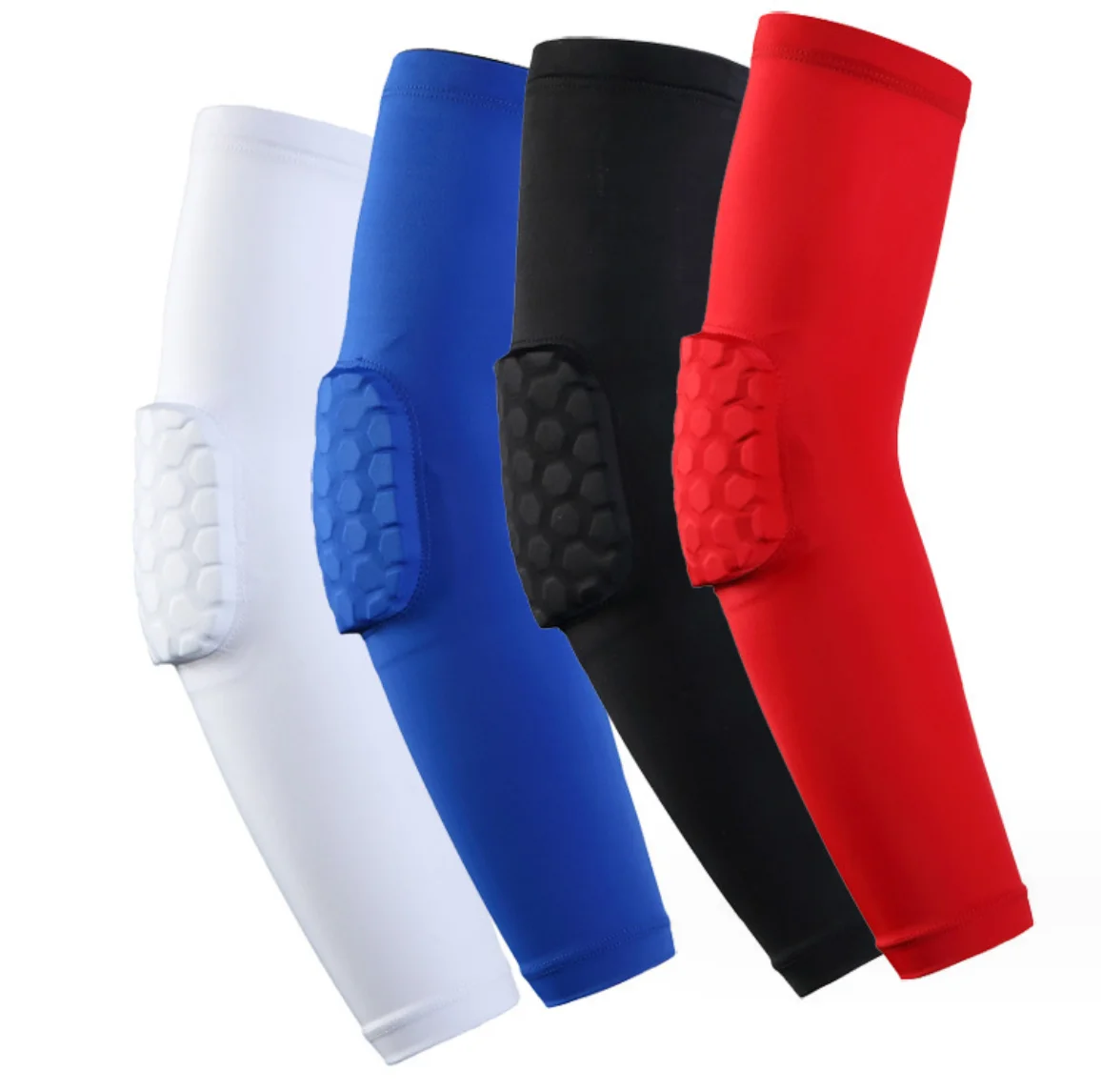 Honeycomb Elbow Pads Crashproof Arm Sleeves Support Elbow Brace for Basketball Football Volleyball