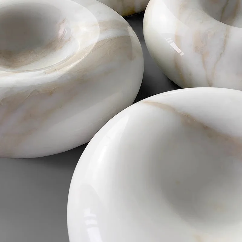 Nordic natural fish maw gold marble decoration living room desktop decoration storage simple ball office decoration