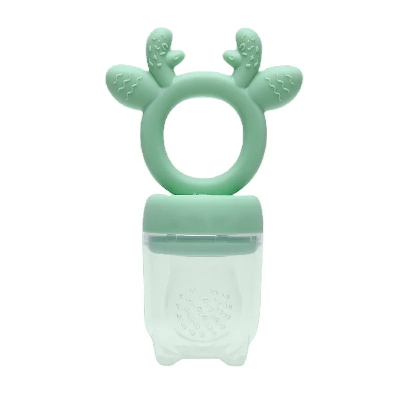 Bachoo Customize Food Grade Soft Infant Silicone fun Pacifier soother Feeder Baby milk frozen Fruit Feeder