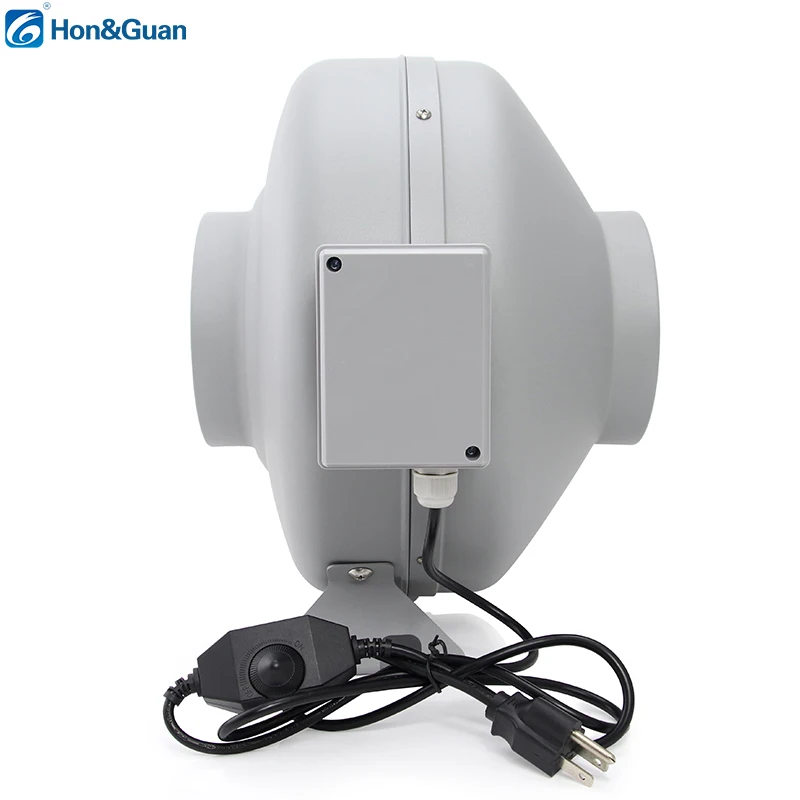 Hon&Guan Metal Circular Centrifugal Duct Fan Stable Performance and 50000 Hours Working Life Low Noise Duct Fan