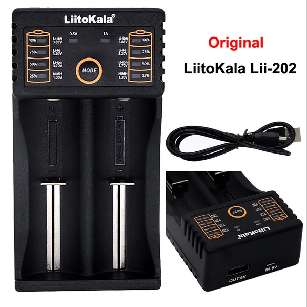 Hot Sell Lii-202 18650 Battery Charger For  Lii Battery 26650 21700 20700 18650 18350 14500