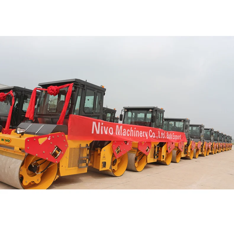 NIVO road roller for international tender project YNV08D 8ton hydraulic double drum vibratory road roller compactor and parts