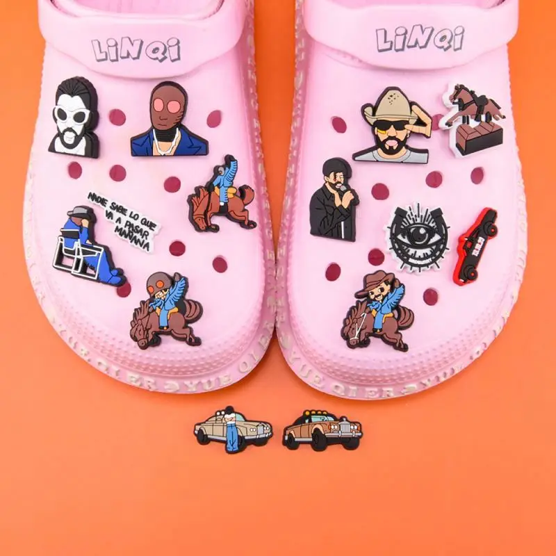 Clog charms coffee, 2023 cartoon sport team logo NFL cow cowboy clog pvc karol g christmas custom bad bunny shoe Clog charms