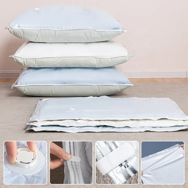 TAILI Multifunction Double Zipper Wardrobe Clothing Bag Organizer Customized logo Travel Plastic Vacuum Storage Bags