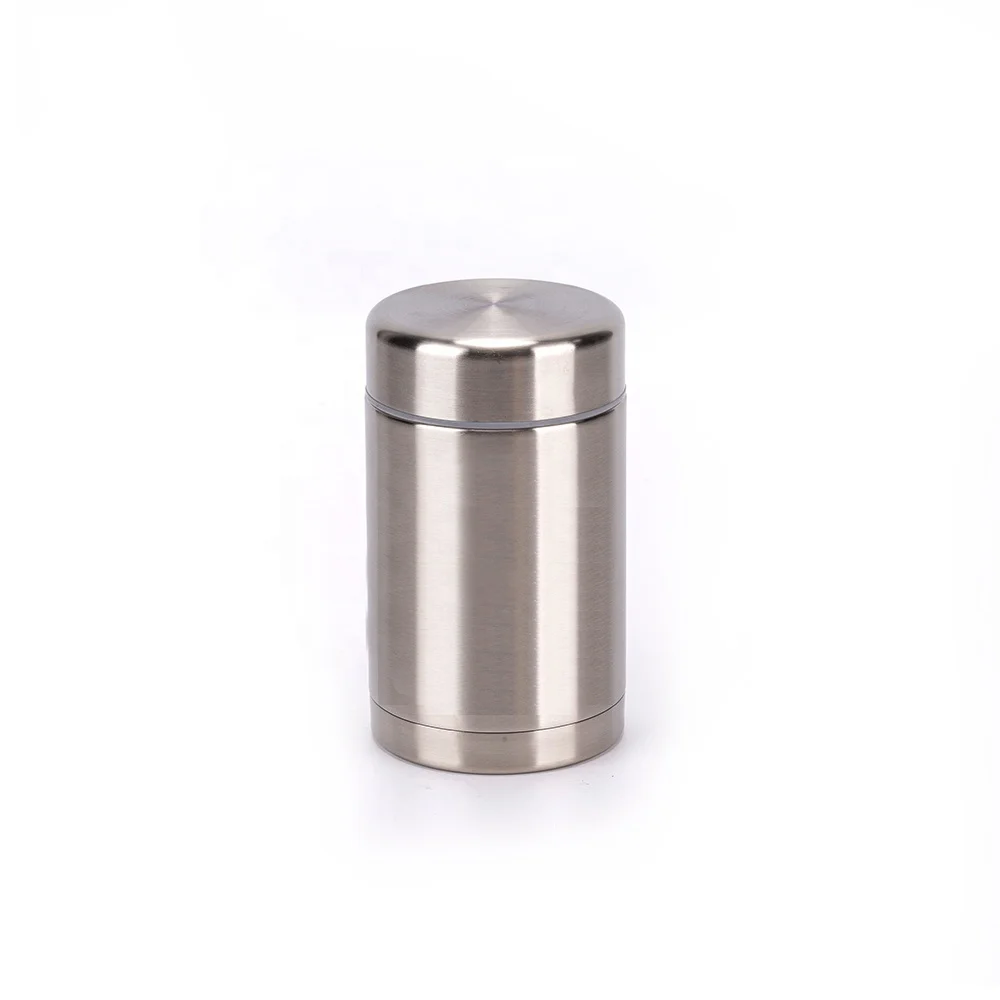 Reusable custom logo round shape eco friendly leak proof bpa free stainless steel vacuum bento food jar