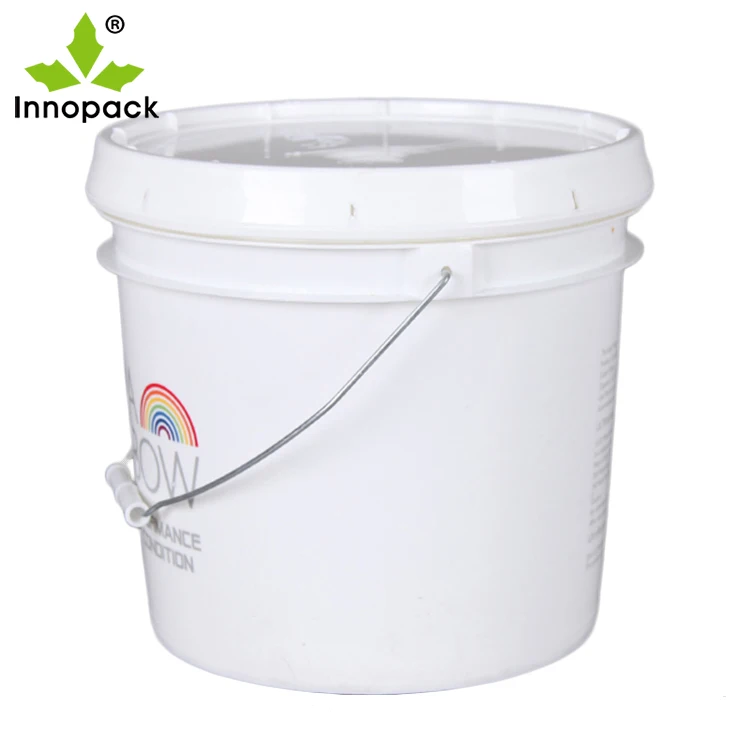 food grade plastic PP bucket manufacturer 4 litre 1 gallon pail with plastic handle lid