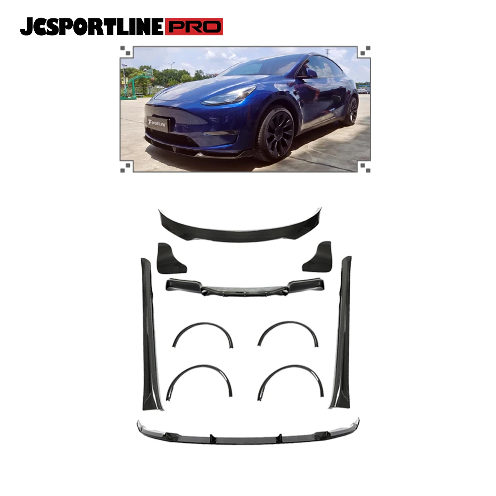 Легкие прочные автомобильные аксессуары, детали кузова, новый стиль, наборы для тела из углеродного волокна для Tesla Model Y 2019-2021