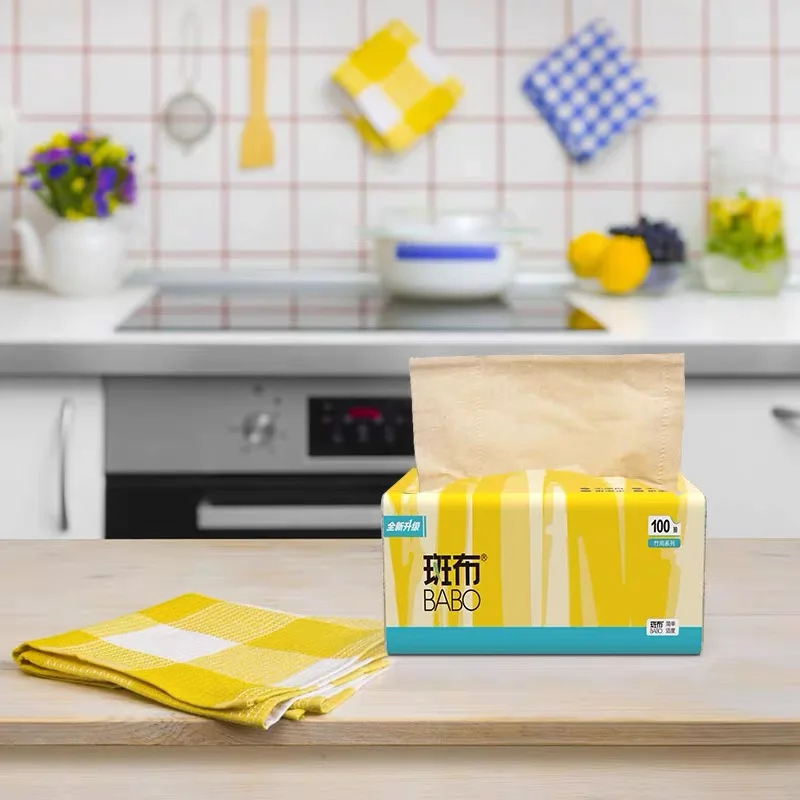 100% Natural Bamboo  Facial Tissue Paper 3-ply 100 Count 16 Pack Bamboo Pulp Made Highly Absorbent Brown Color