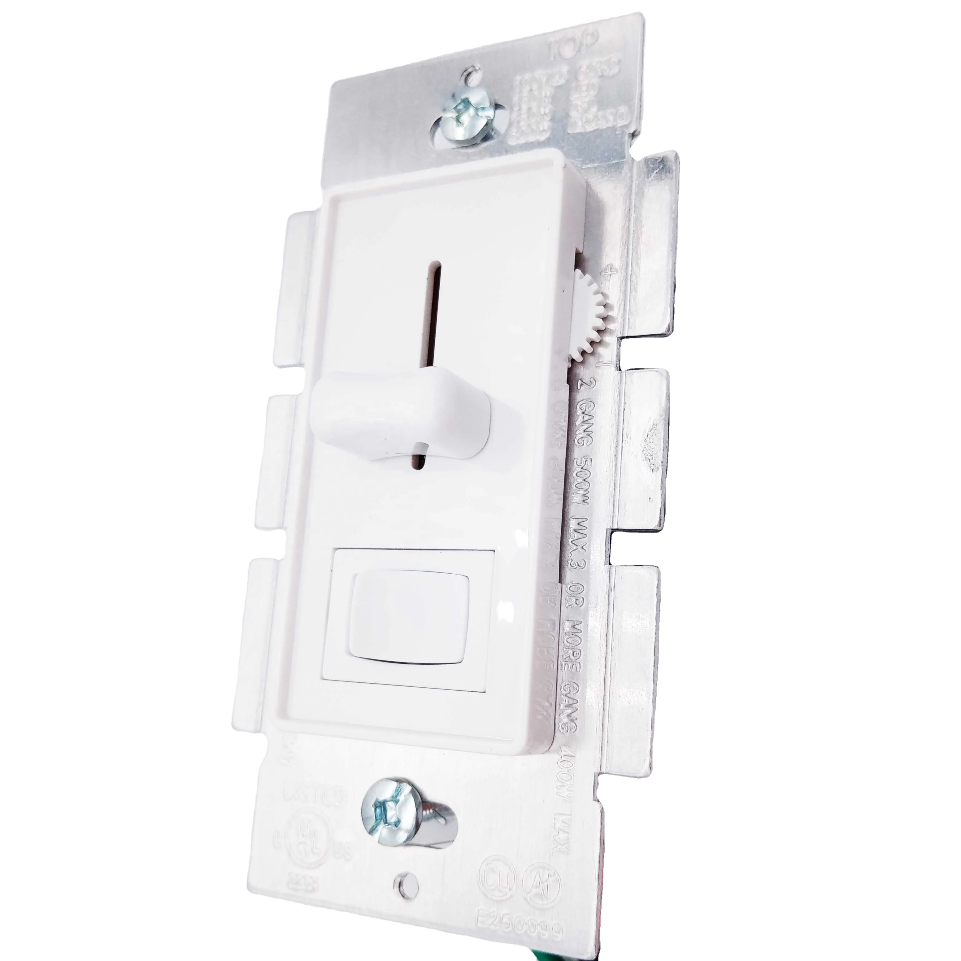 Hot Sale Max 600W 3-Way panel mounting Wall Slide Dimmer with on off rocker switch