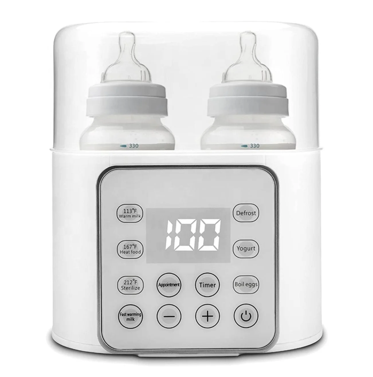Multifunctional Formula Breast Milk Warming Bottle Warmer Sterilizer Baby Milk Feeder Double Bottle Warmer