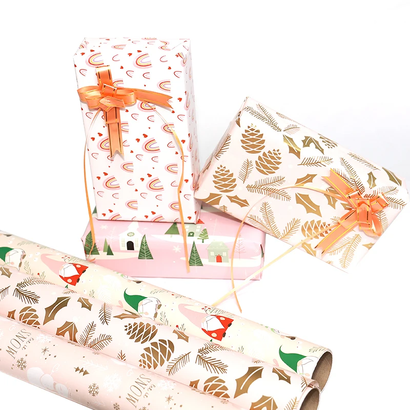 2022 New Arrivals Gift Wrapping Paper Roll Custom Print BPA Free Wrapping Paper