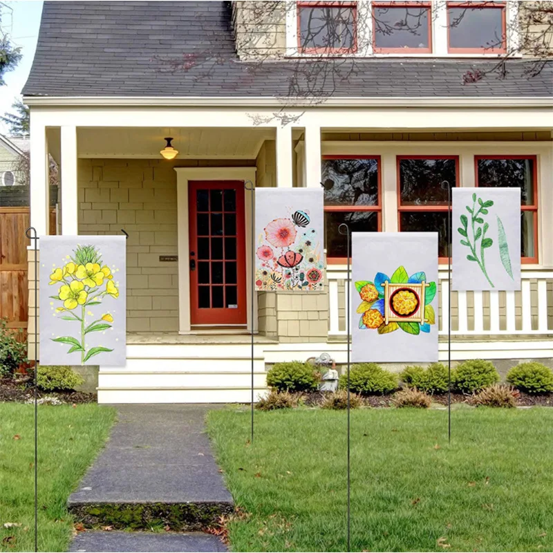 Outdoor Flag Manufacturer Wholesale Custom Double Sided Sublimation Outdoor Yard Decoration Custom Blank Garden Flags with Pole