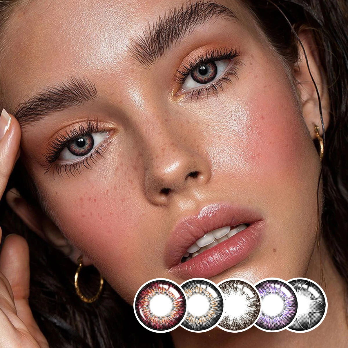 Cosmetic Color Lenses BIJOU Large Diameter Wholesale Five Colors Contact Lenses Most Popular Prescription From Plano to 800