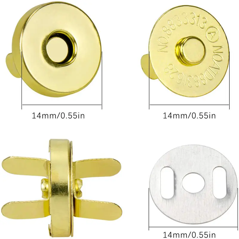 High Quality Magnetic Snap Button For Bag Custom Logo Round Strong Metal Magnet Button