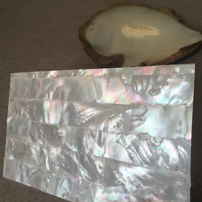Self Adhesive Laminated Wall Furniture Craft White Mother of Pearl Shell Paper Sheet for Wall