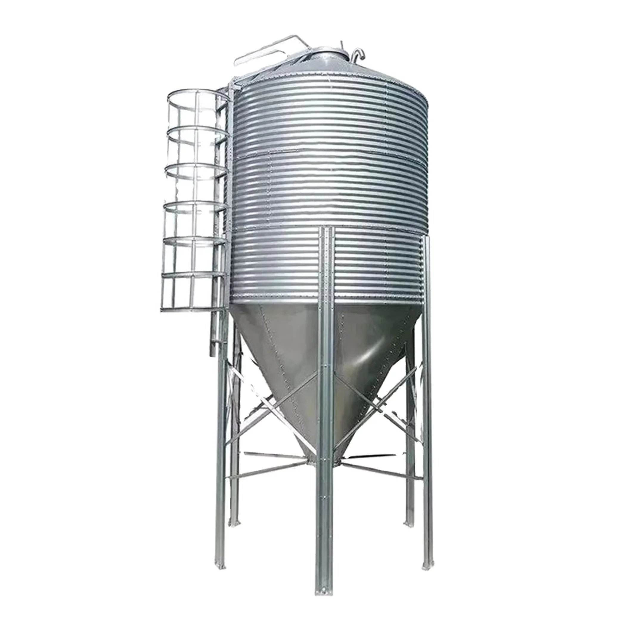 Agrieso 275gsqm Hot Dipped Galvanized Feed 2.8 Tons Silo De Alimentacin Para Granjas For Poultry Chicken Farm