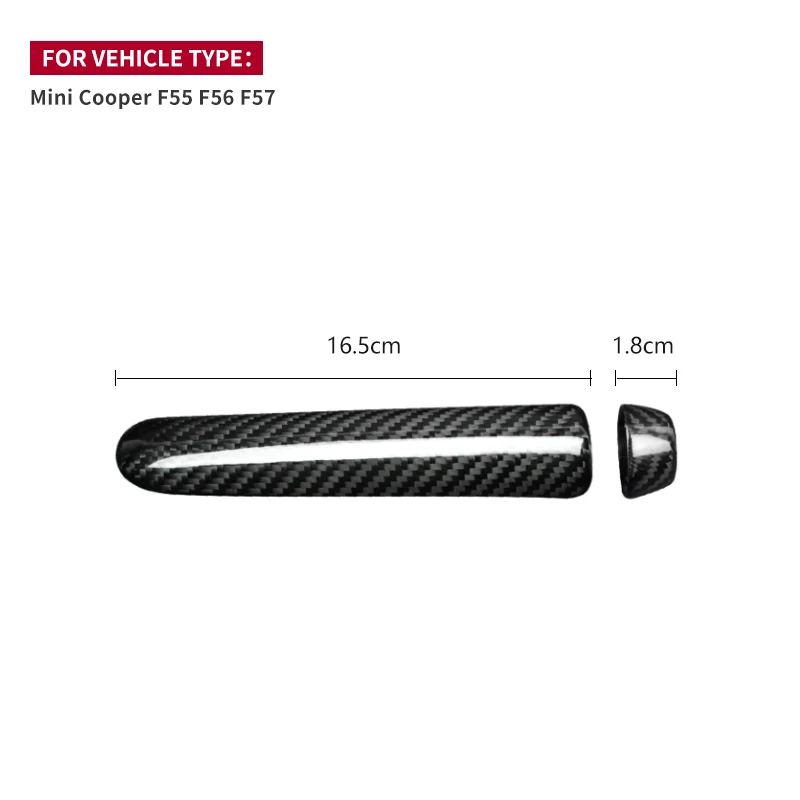 Shasha Carbon Fiber Hand Brake Cover Set Interior Accessories Decoration Cover For Mini Cooper F55 F56 F57