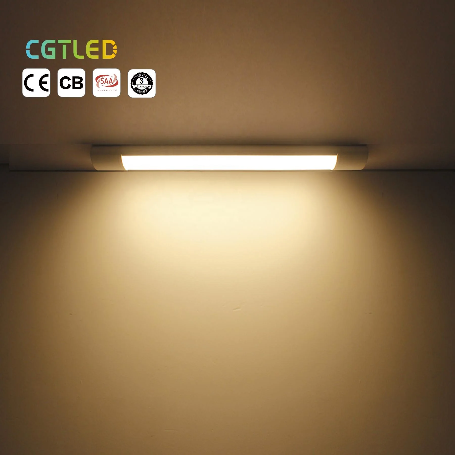 Indoor Factory Price Tube Fixture PC+ Aluminum Strip LED Light High Quality 40W 60W 1.2m 1.5m 1.8m LED Slim Batten Light