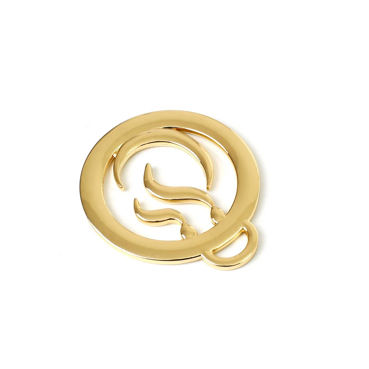 Luxury Bag Accessories Custom Metal Hanging Label  Hollow Shape Metal Brand Logo Label For Bag Garments And Perfume Bottles