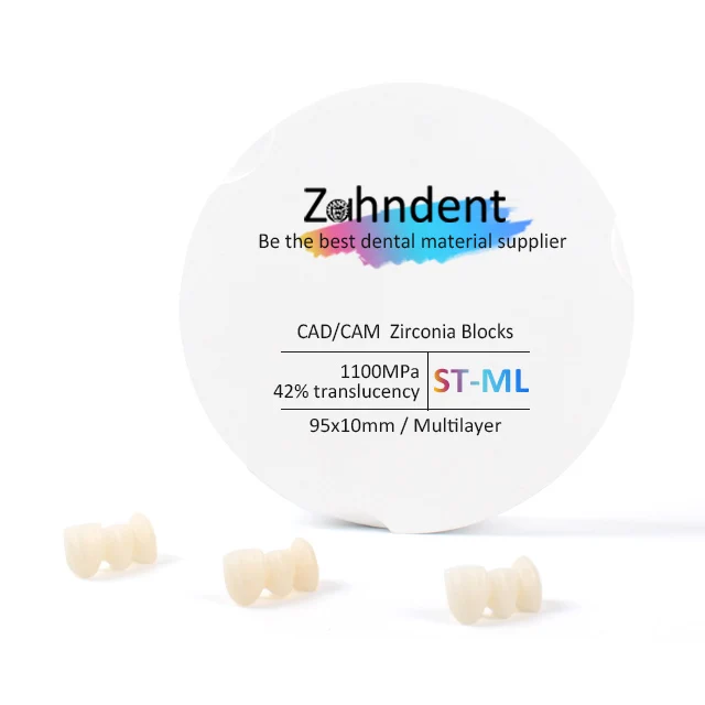 Zahndent factory direct price ST multilayer full arch dental zirconia block zirconia blanks