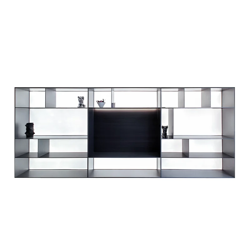 Latest Living Room Wall Hung Tv Light Tv Stand Cabinets Furniture Set Design Modern Luxury Floating Black Tv Units Cabinet